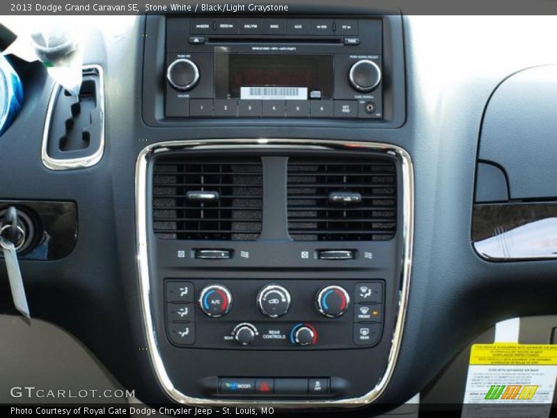 Stone White / Black/Light Graystone 2013 Dodge Grand Caravan SE