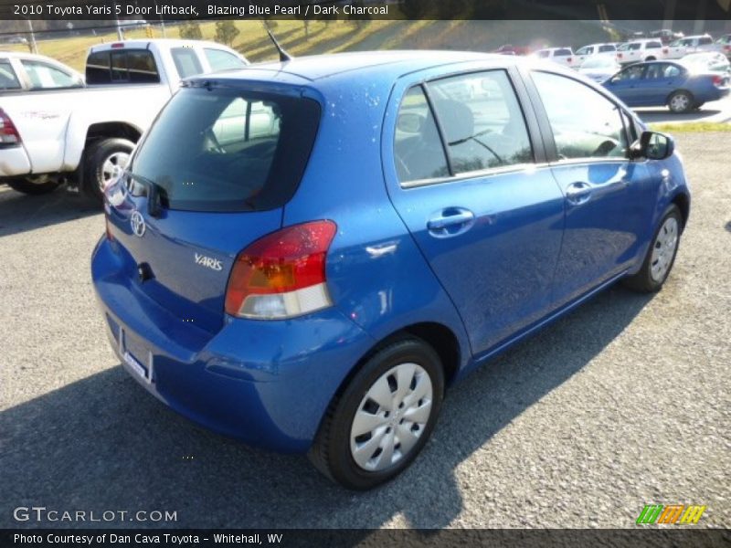 Blazing Blue Pearl / Dark Charcoal 2010 Toyota Yaris 5 Door Liftback
