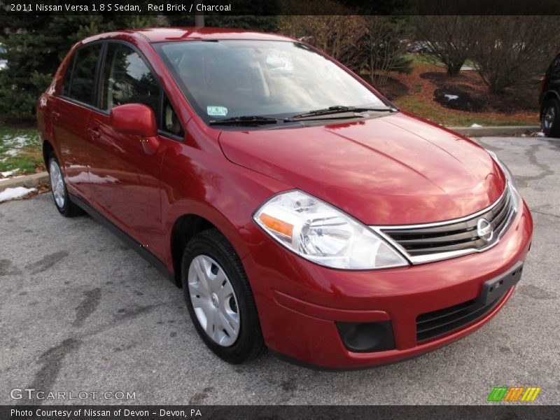 Red Brick / Charcoal 2011 Nissan Versa 1.8 S Sedan
