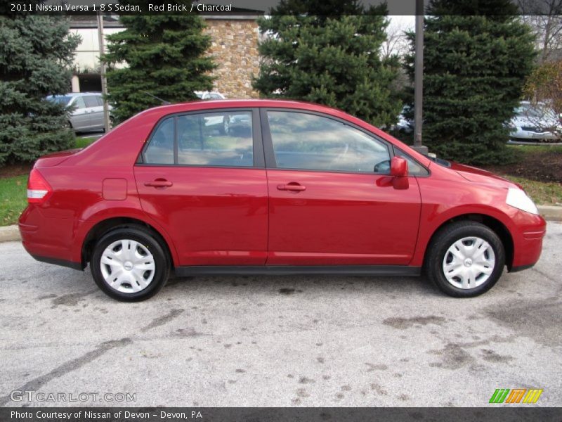 Red Brick / Charcoal 2011 Nissan Versa 1.8 S Sedan