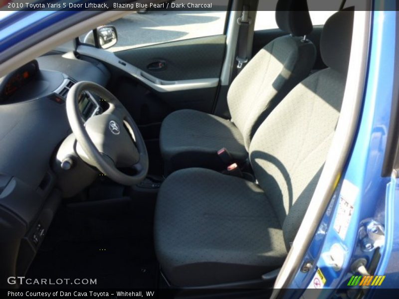 Blazing Blue Pearl / Dark Charcoal 2010 Toyota Yaris 5 Door Liftback