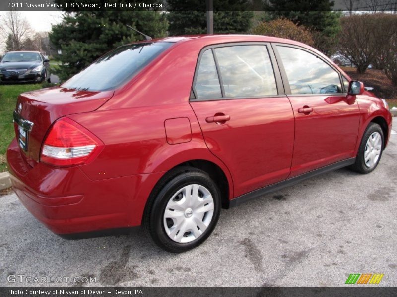 Red Brick / Charcoal 2011 Nissan Versa 1.8 S Sedan