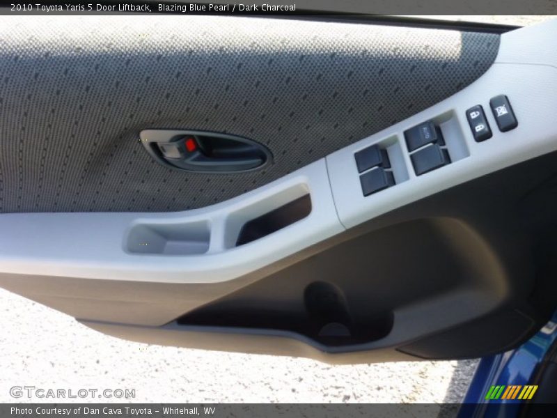 Blazing Blue Pearl / Dark Charcoal 2010 Toyota Yaris 5 Door Liftback