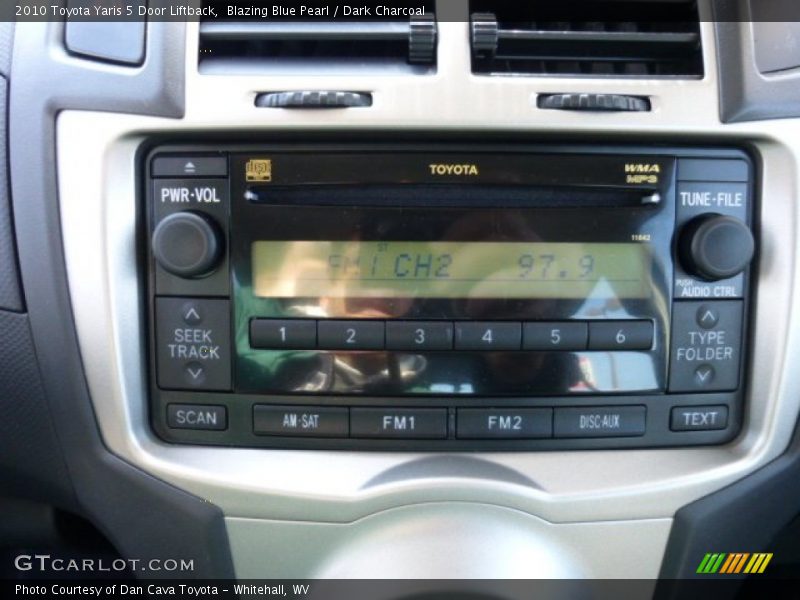 Blazing Blue Pearl / Dark Charcoal 2010 Toyota Yaris 5 Door Liftback