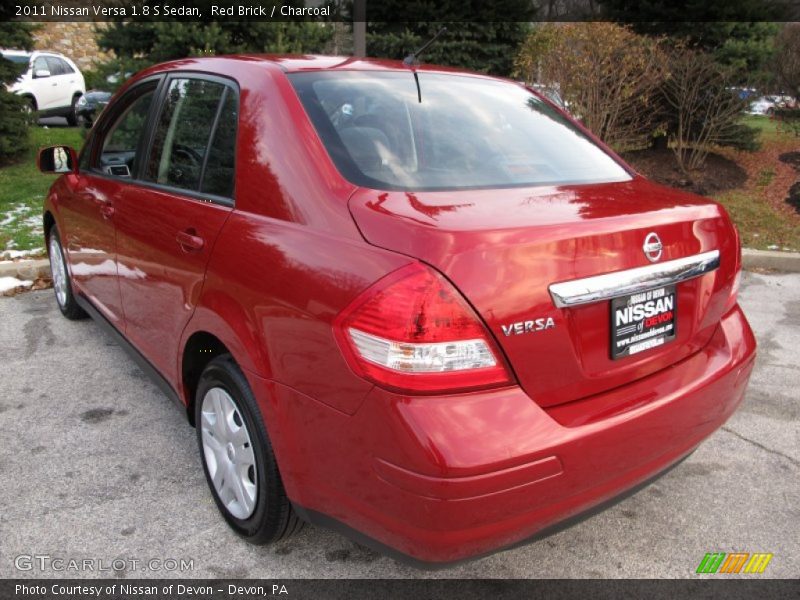 Red Brick / Charcoal 2011 Nissan Versa 1.8 S Sedan