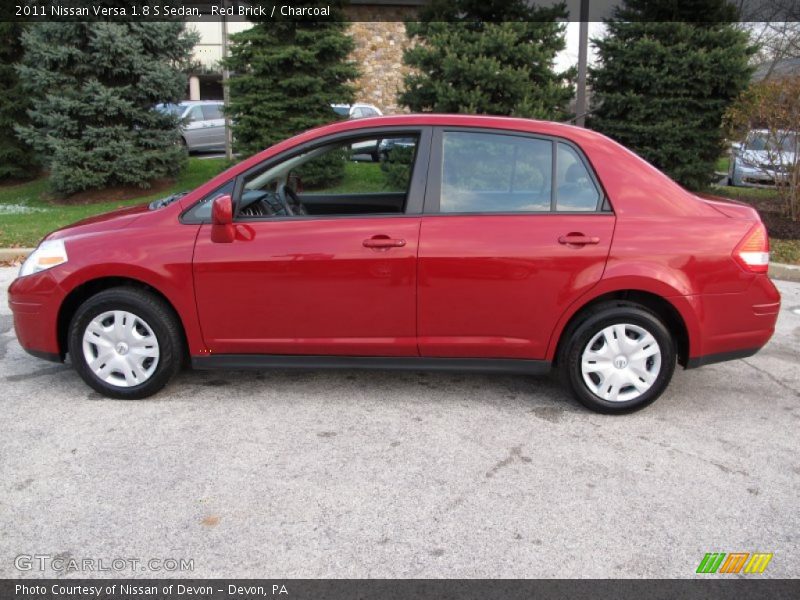 Red Brick / Charcoal 2011 Nissan Versa 1.8 S Sedan
