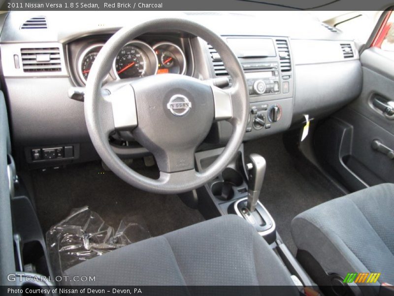 Red Brick / Charcoal 2011 Nissan Versa 1.8 S Sedan