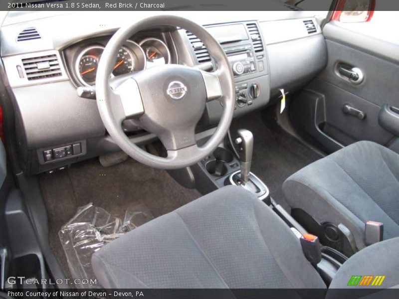 Red Brick / Charcoal 2011 Nissan Versa 1.8 S Sedan