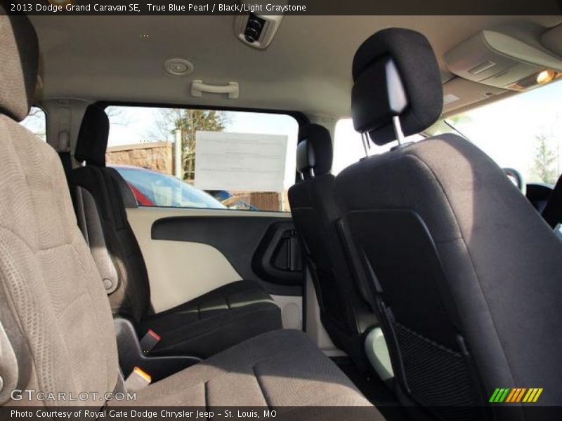 True Blue Pearl / Black/Light Graystone 2013 Dodge Grand Caravan SE