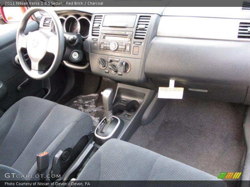 Red Brick / Charcoal 2011 Nissan Versa 1.8 S Sedan