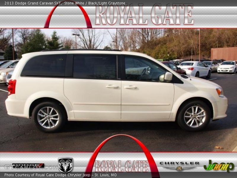 Stone White / Black/Light Graystone 2013 Dodge Grand Caravan SXT
