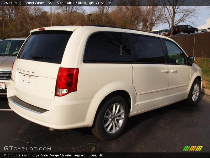 Stone White / Black/Light Graystone 2013 Dodge Grand Caravan SXT
