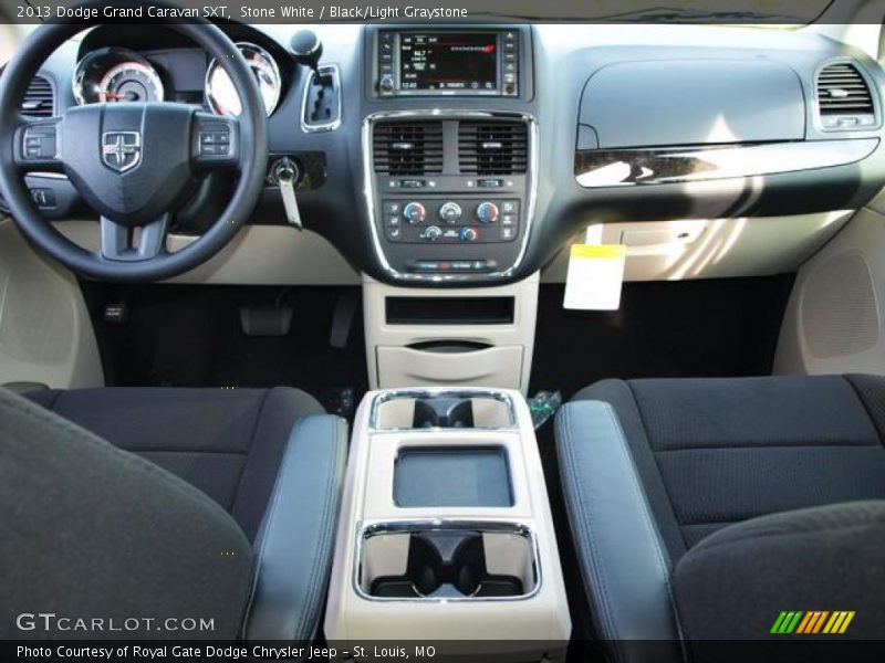 Stone White / Black/Light Graystone 2013 Dodge Grand Caravan SXT