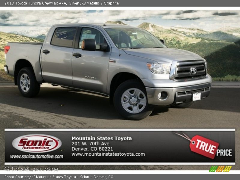 Silver Sky Metallic / Graphite 2013 Toyota Tundra CrewMax 4x4