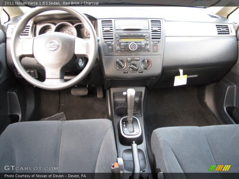 Red Brick / Charcoal 2011 Nissan Versa 1.8 S Sedan
