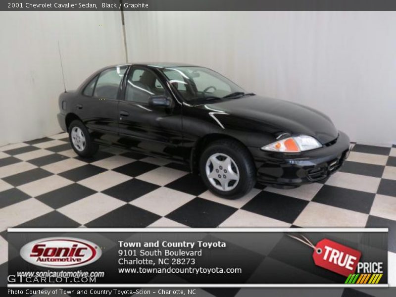 Black / Graphite 2001 Chevrolet Cavalier Sedan