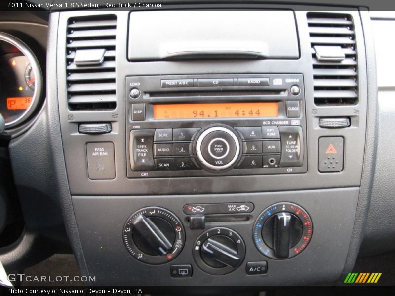 Red Brick / Charcoal 2011 Nissan Versa 1.8 S Sedan