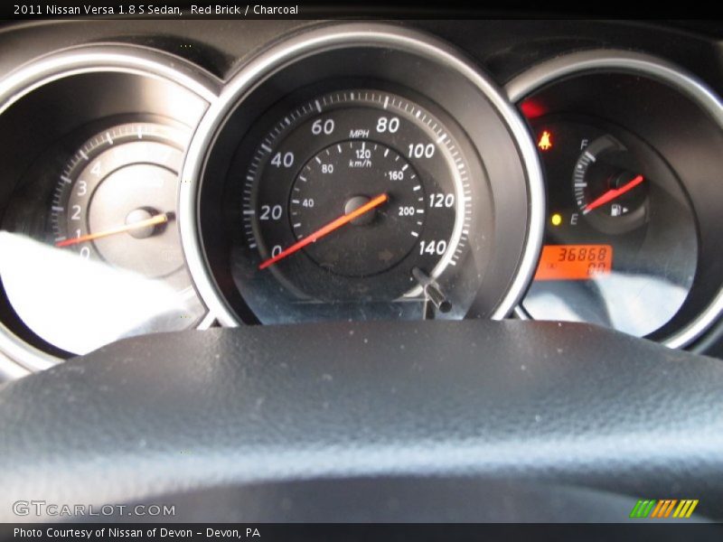 Red Brick / Charcoal 2011 Nissan Versa 1.8 S Sedan