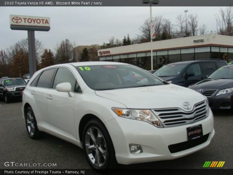 Blizzard White Pearl / Ivory 2010 Toyota Venza V6 AWD