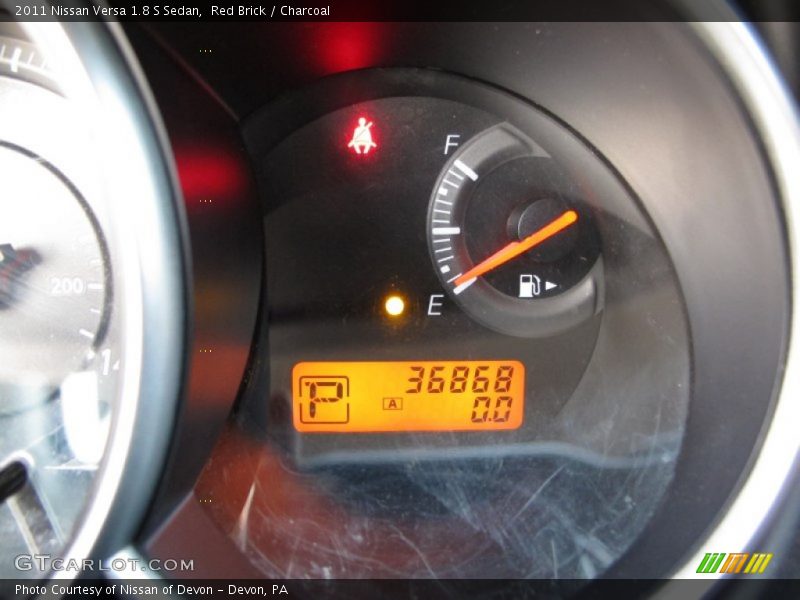 Red Brick / Charcoal 2011 Nissan Versa 1.8 S Sedan