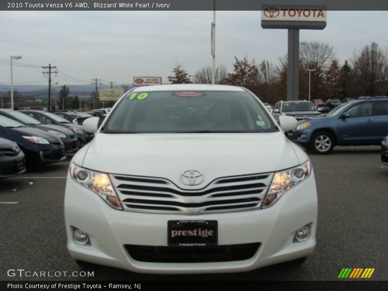 Blizzard White Pearl / Ivory 2010 Toyota Venza V6 AWD