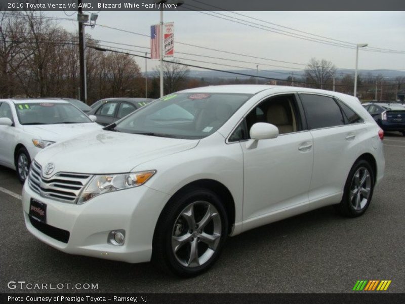 Blizzard White Pearl / Ivory 2010 Toyota Venza V6 AWD