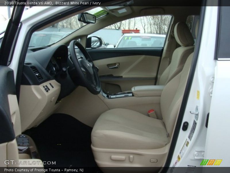 Blizzard White Pearl / Ivory 2010 Toyota Venza V6 AWD