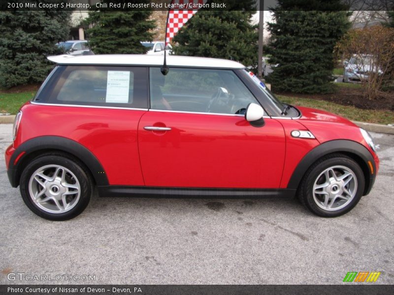 Chili Red / Rooster Red Leather/Carbon Black 2010 Mini Cooper S Hardtop
