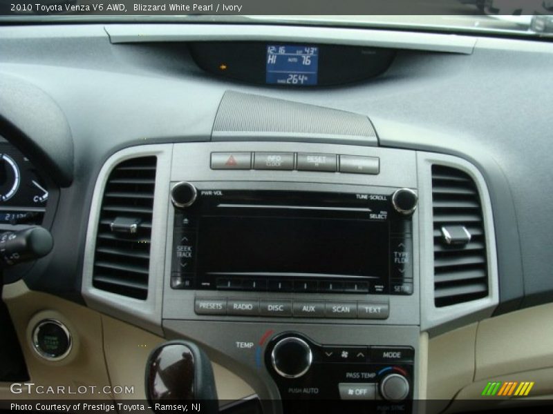 Blizzard White Pearl / Ivory 2010 Toyota Venza V6 AWD