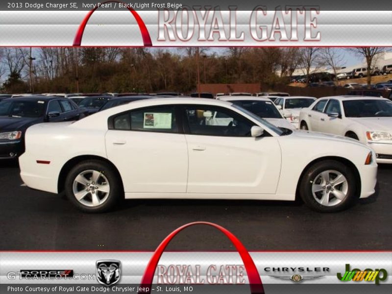 Ivory Pearl / Black/Light Frost Beige 2013 Dodge Charger SE