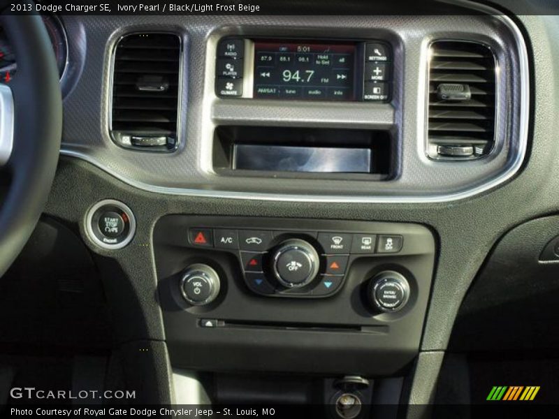 Ivory Pearl / Black/Light Frost Beige 2013 Dodge Charger SE