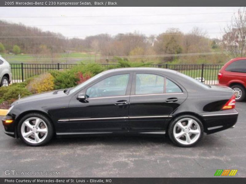 Black / Black 2005 Mercedes-Benz C 230 Kompressor Sedan