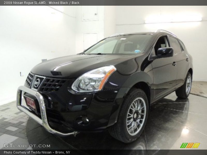 Wicked Black / Black 2009 Nissan Rogue SL AWD