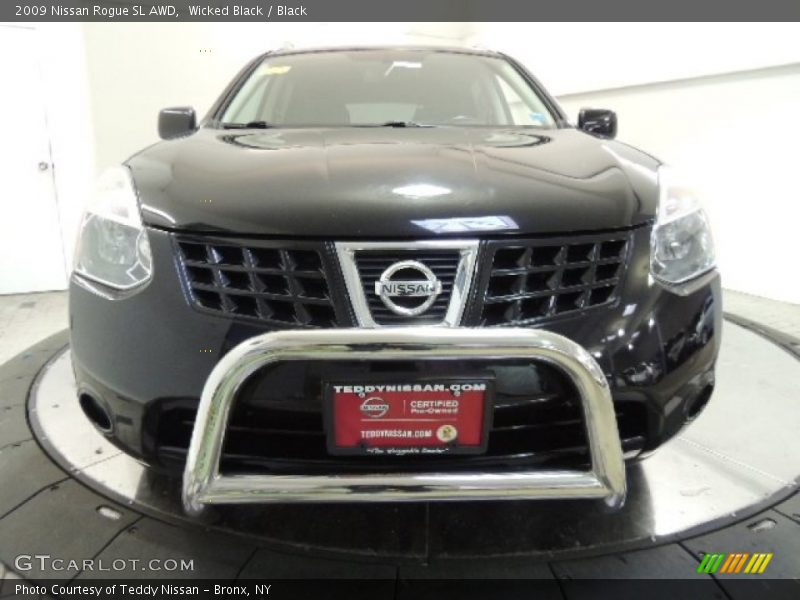 Wicked Black / Black 2009 Nissan Rogue SL AWD