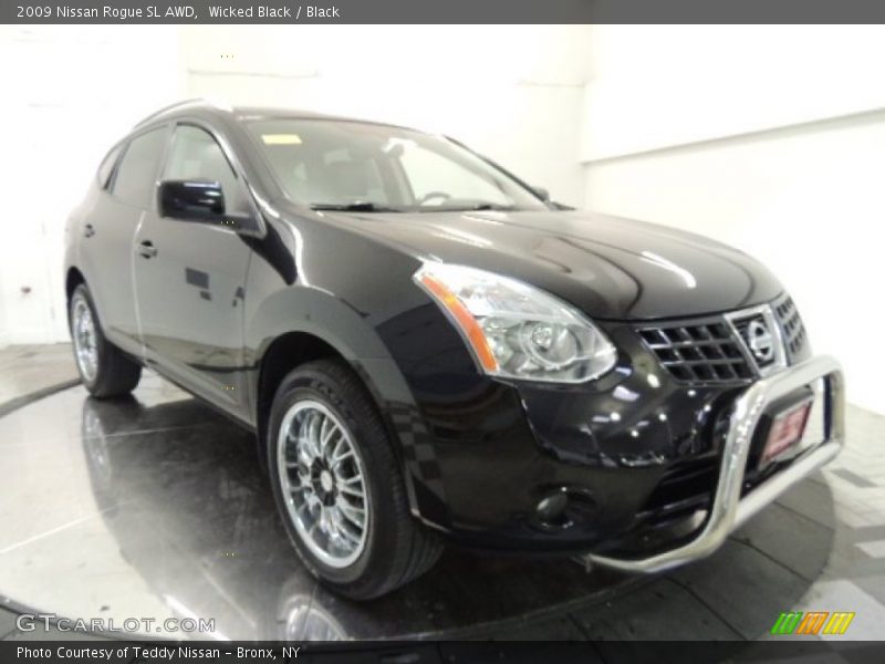 Wicked Black / Black 2009 Nissan Rogue SL AWD
