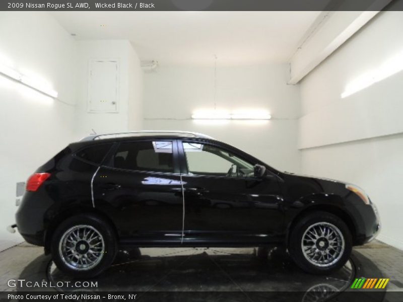 Wicked Black / Black 2009 Nissan Rogue SL AWD