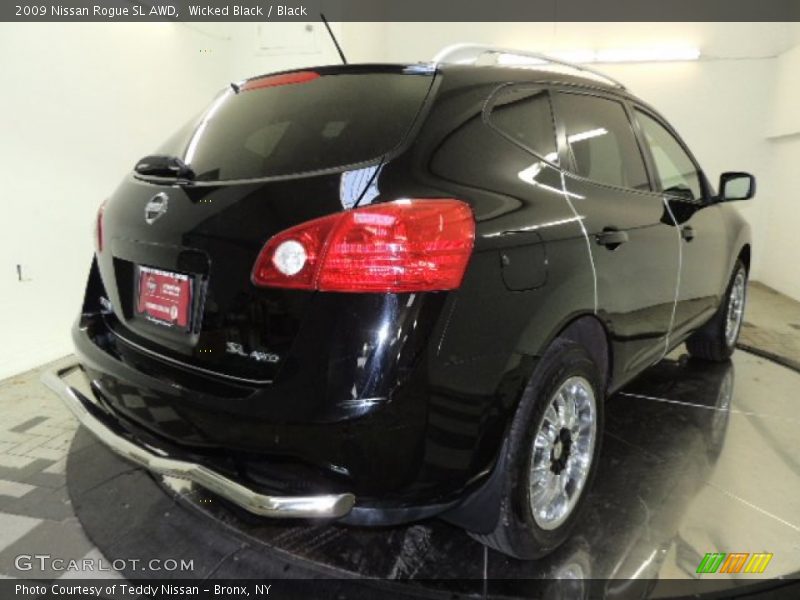 Wicked Black / Black 2009 Nissan Rogue SL AWD