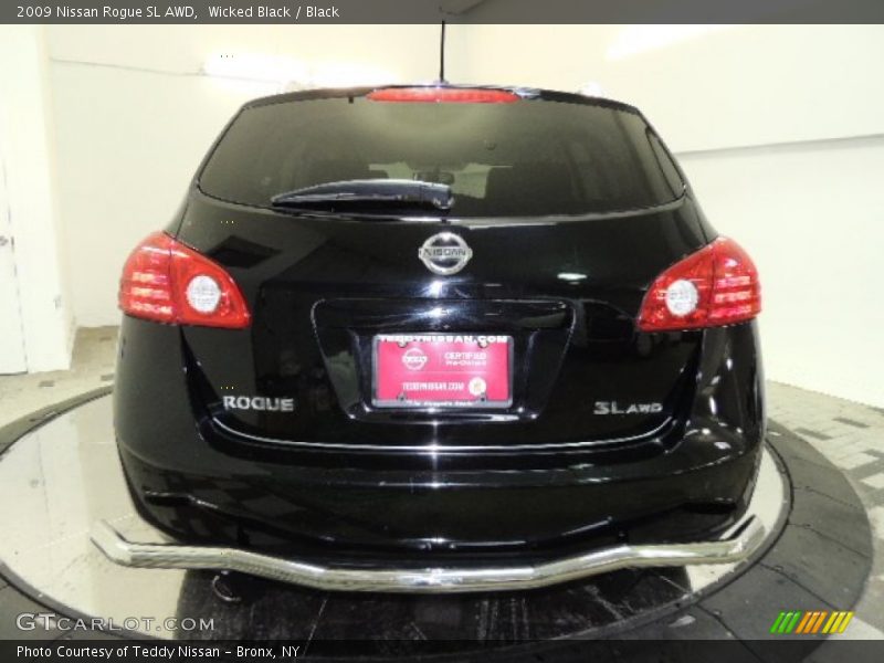 Wicked Black / Black 2009 Nissan Rogue SL AWD