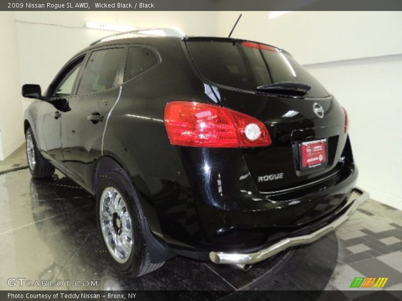 Wicked Black / Black 2009 Nissan Rogue SL AWD