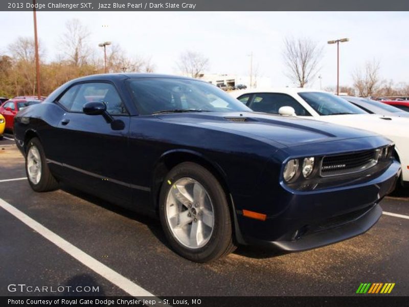 Jazz Blue Pearl / Dark Slate Gray 2013 Dodge Challenger SXT