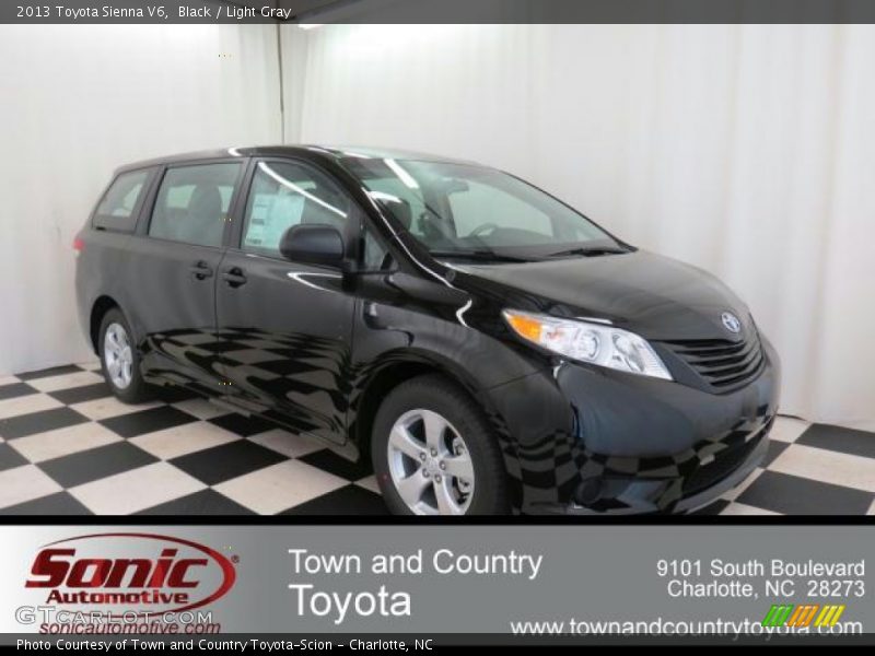 Black / Light Gray 2013 Toyota Sienna V6