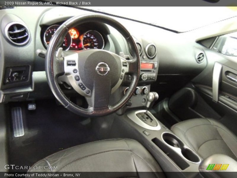Wicked Black / Black 2009 Nissan Rogue SL AWD