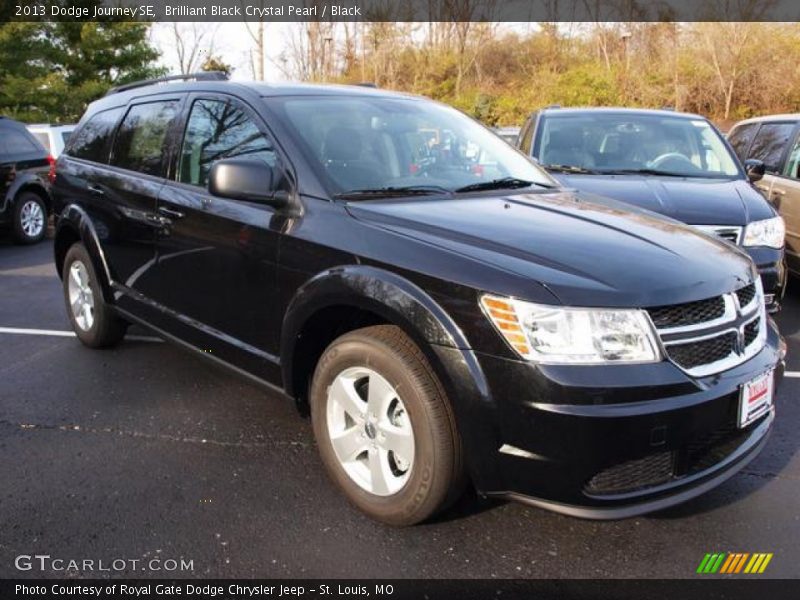 Brilliant Black Crystal Pearl / Black 2013 Dodge Journey SE