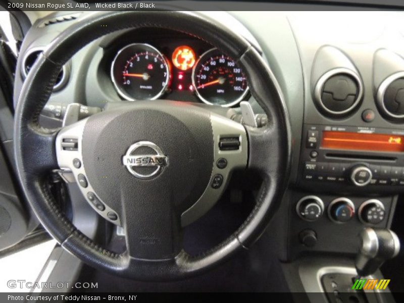 Wicked Black / Black 2009 Nissan Rogue SL AWD