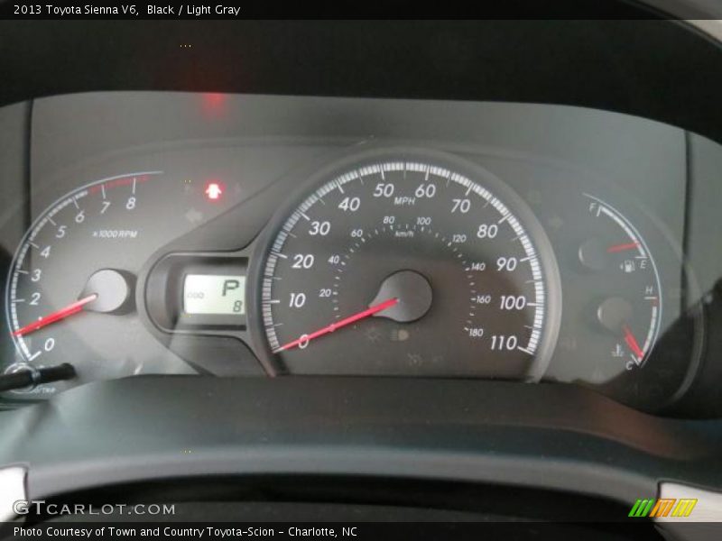 Black / Light Gray 2013 Toyota Sienna V6