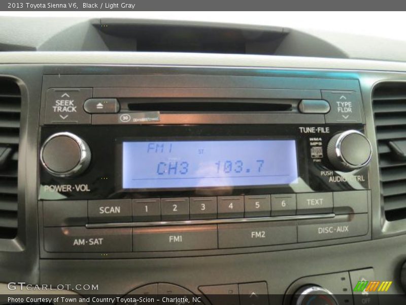 Black / Light Gray 2013 Toyota Sienna V6