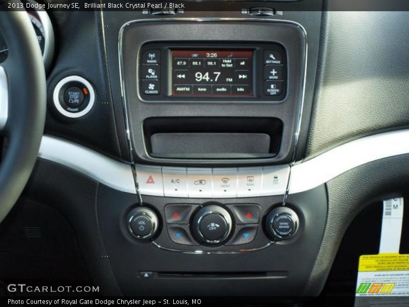Brilliant Black Crystal Pearl / Black 2013 Dodge Journey SE