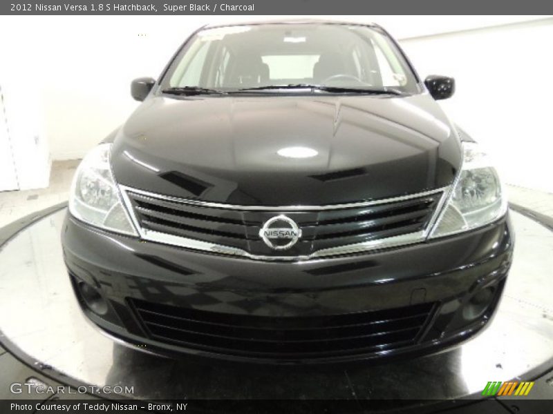 Super Black / Charcoal 2012 Nissan Versa 1.8 S Hatchback