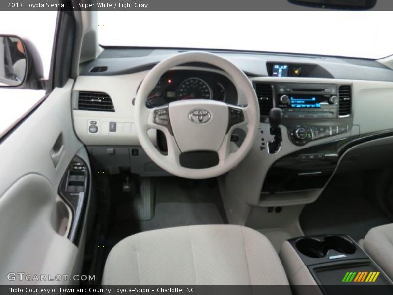 Super White / Light Gray 2013 Toyota Sienna LE