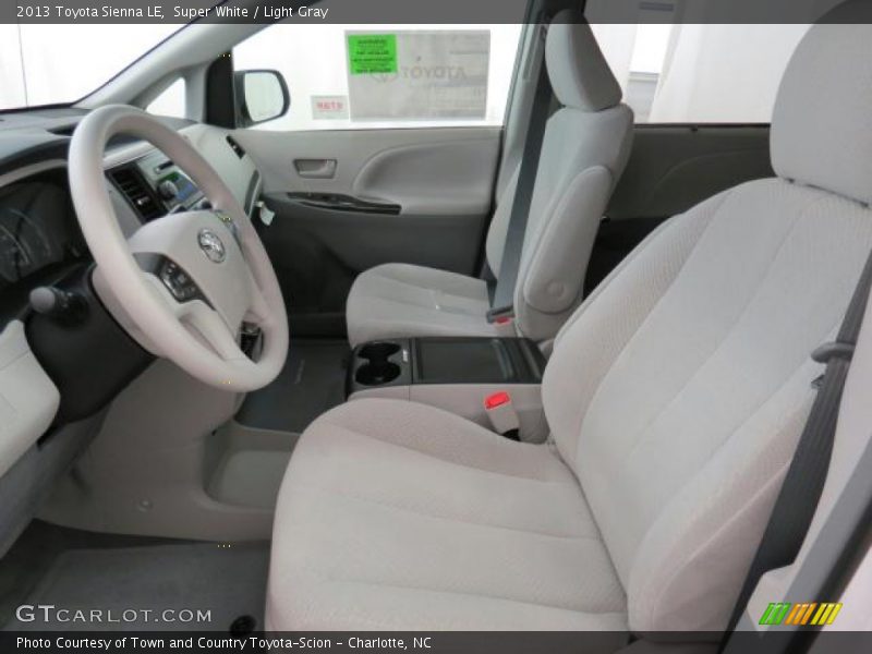 Super White / Light Gray 2013 Toyota Sienna LE